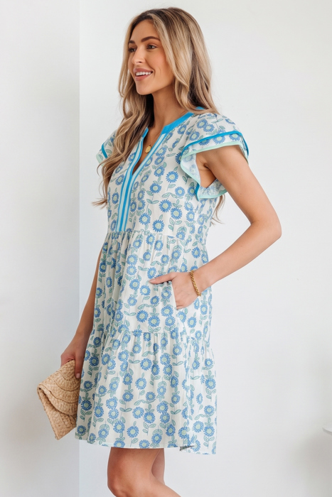 Marlowe Flutter Sleeve Mini Dress