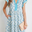  Marlowe Flutter Sleeve Mini Dress