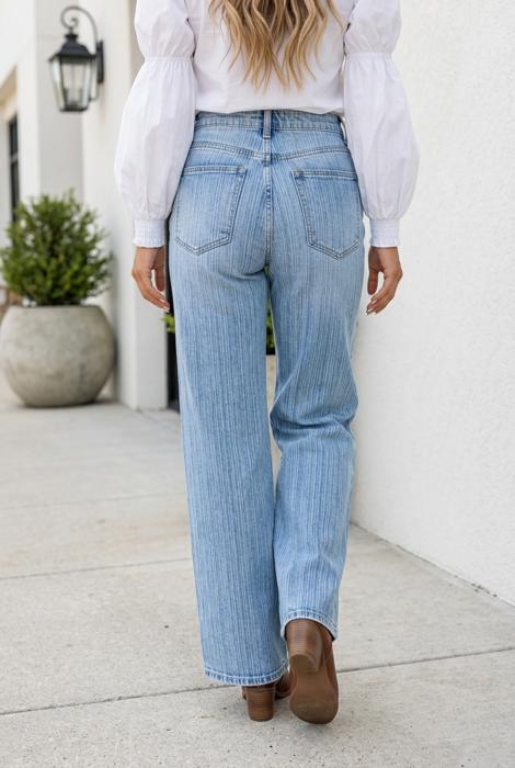 Maya Wash Detail Flare Jeans