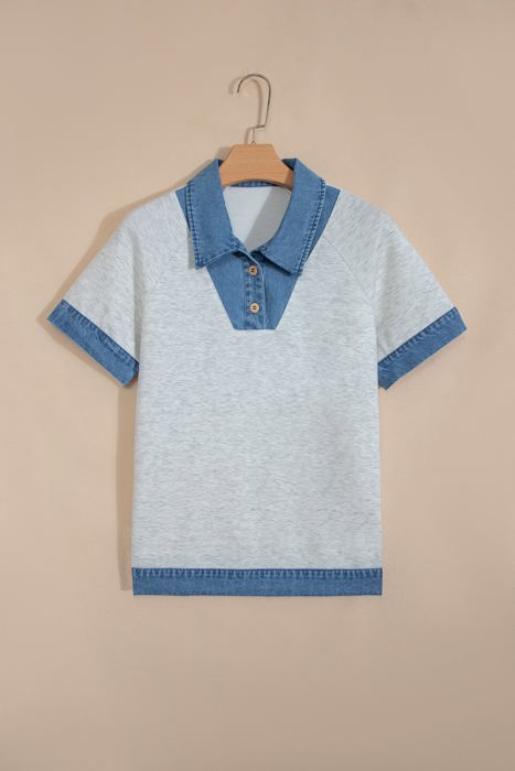 Mckayla Cuffed Short Sleeve Top