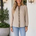 Brown Stripe Small Mckenna Sleeve Shirt Long Sleeve Top