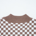 Mckinley Trim Checkerboard Knit Sweater