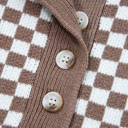  Mckinley Trim Checkerboard Knit Sweater