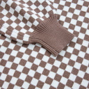  Mckinley Trim Checkerboard Knit Sweater