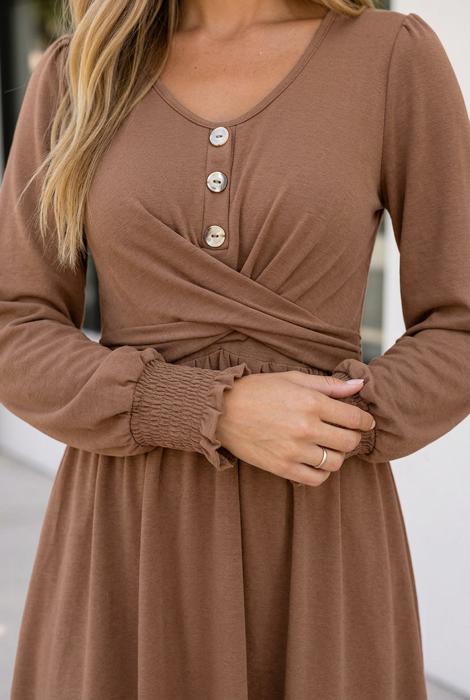 Megan Long Sleeve Mini Dress