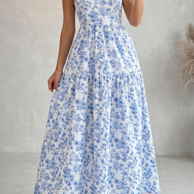 Megan Waist Flared Maxi Dress