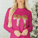 Rose Red Small Meilani Graphic Christmas Holiday Sweater