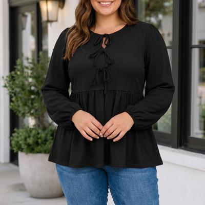 Meilani Sleeve Peplum Blouse Long Sleeve PLUS Top