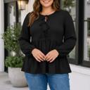  Meilani Sleeve Peplum Blouse Long Sleeve PLUS Top