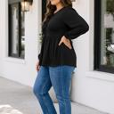  Meilani Sleeve Peplum Blouse Long Sleeve PLUS Top