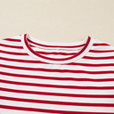 Meilani Stripe Ruffle Trim Long Sleeve Top