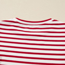  Meilani Stripe Ruffle Trim Long Sleeve Top