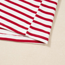  Meilani Stripe Ruffle Trim Long Sleeve Top