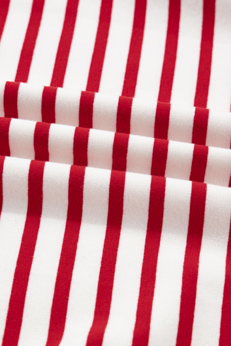 Meilani Stripe Ruffle Trim Long Sleeve Top
