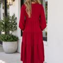 Melani Tiered Shift Midi Dress