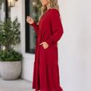  Melani Tiered Shift Midi Dress