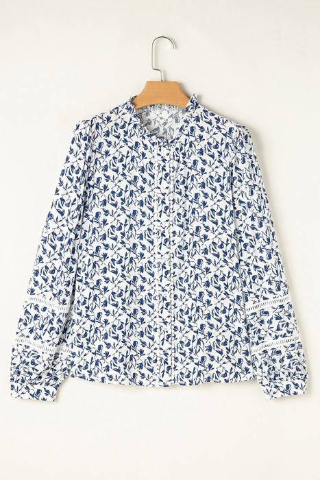 Melanie Lace Floral Puff Sleeve Top