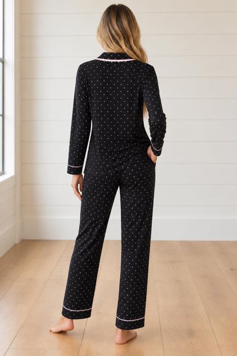 Melanie Pajama Pant Set Long Sleeve Top