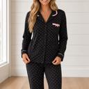  Melanie Pajama Pant Set Long Sleeve Top