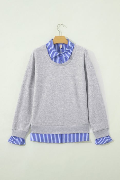 Melanie Patchwork Casual Loose Sweatshirt