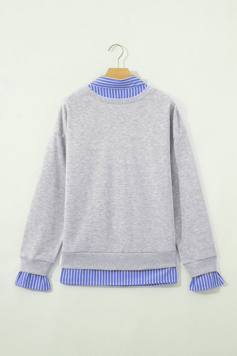 Melanie Patchwork Casual Loose Sweatshirt
