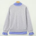 Melanie Patchwork Casual Loose Sweatshirt