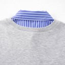  Melanie Patchwork Casual Loose Sweatshirt
