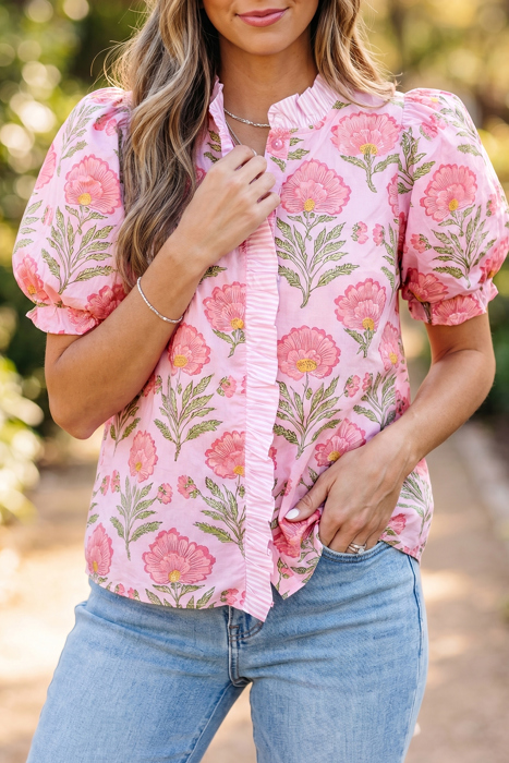 Melanie Trim Puff Sleeve Shirt
