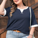  Melany Trim Ribbed T PLUS Shirt