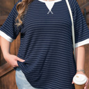  Melany Trim Ribbed T PLUS Shirt