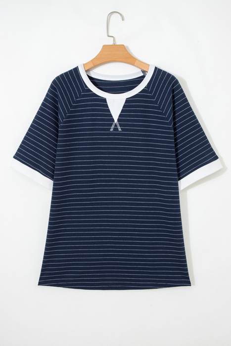 Melany Trim Ribbed T PLUS Shirt