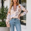 White Melina Long Sleeve Blouse Long Sleeve Top