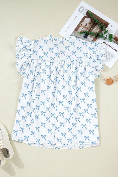 Melody Short Sleeve Bow PLUS Top