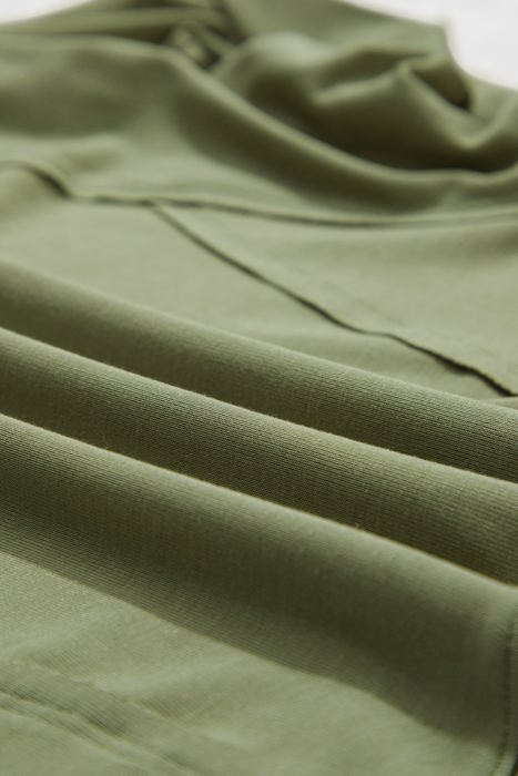 Mena Guacamole Paneling Long Sleeve Top