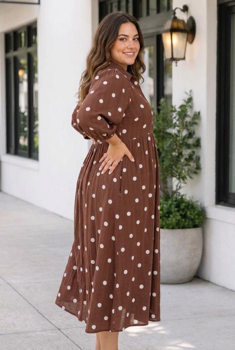 Mercy Long Sleeve Shift PLUS Dress