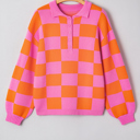 Sachet Pink Small Meredith Polo Collar Baggy Sweater