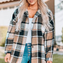 Yellow Large Mia Plaid Print Shirt