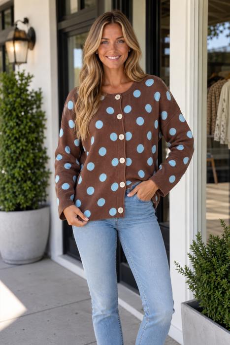 Michaella Dropped Shoulder Shift Cardigan