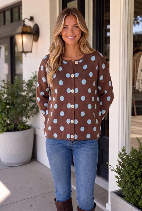 Michaella Dropped Shoulder Shift Cardigan