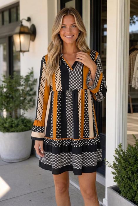 Michaelle Hem Mini Dress