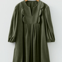  Michelle Pleated Corduroy Mini Dress
