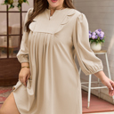  Mila Scallop Detail Mini PLUS Dress