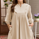  Mila Scallop Detail Mini PLUS Dress