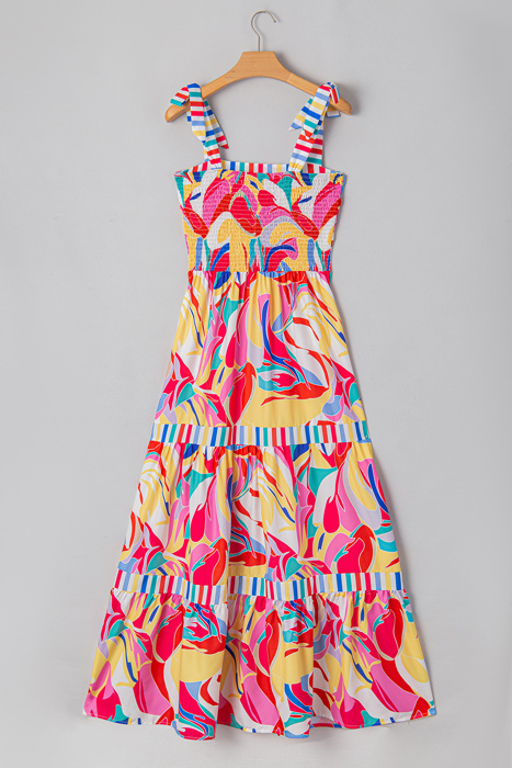 Milan Striped Trim Maxi Sundress