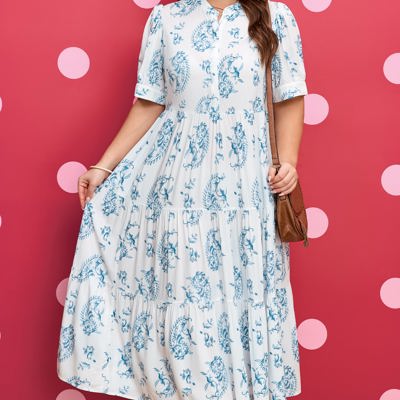 Milana Short Sleeve Maxi PLUS Dress