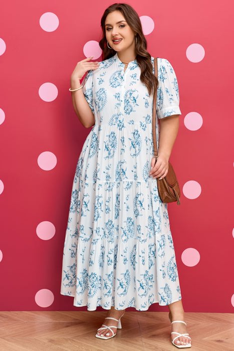 Milana Short Sleeve Maxi PLUS Dress