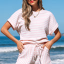 Pink Stripe Medium Milana Stripe Knitted Set