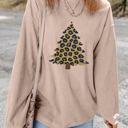 Apricot Small Milazia Tree Graphic Corded Sweatshirt