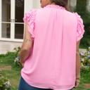  Milena Ruffle Short Sleeve PLUS Blouse