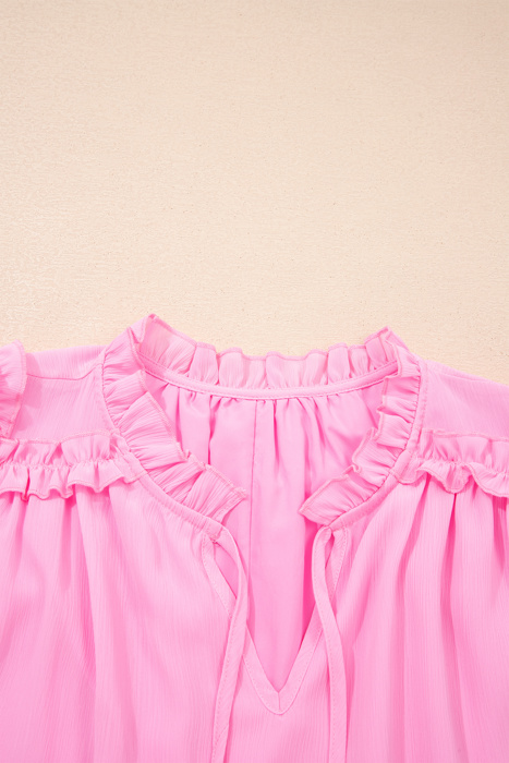Milena Ruffle Short Sleeve PLUS Blouse